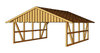 Carport gable roof - wood - kvh